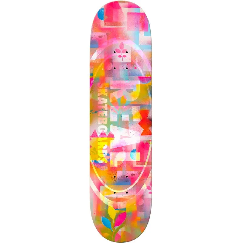 Skateboard Deck With Heat-Pressed Layers-Real Deck Team Acrylics 8.38