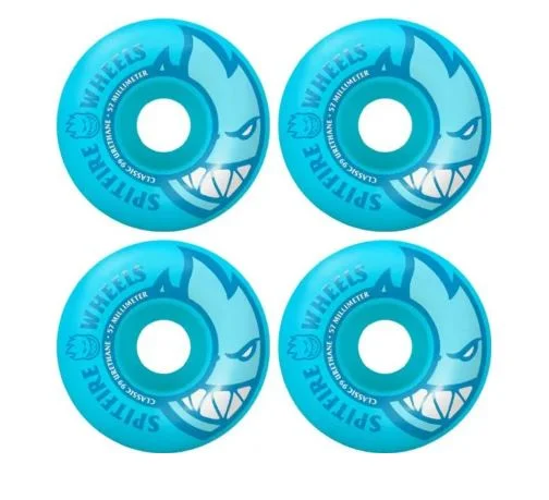 Skateboard Wheels For Pro-Level Skateboarding-Spitfire Wheels 57mm 99a Neon Blue Bighead