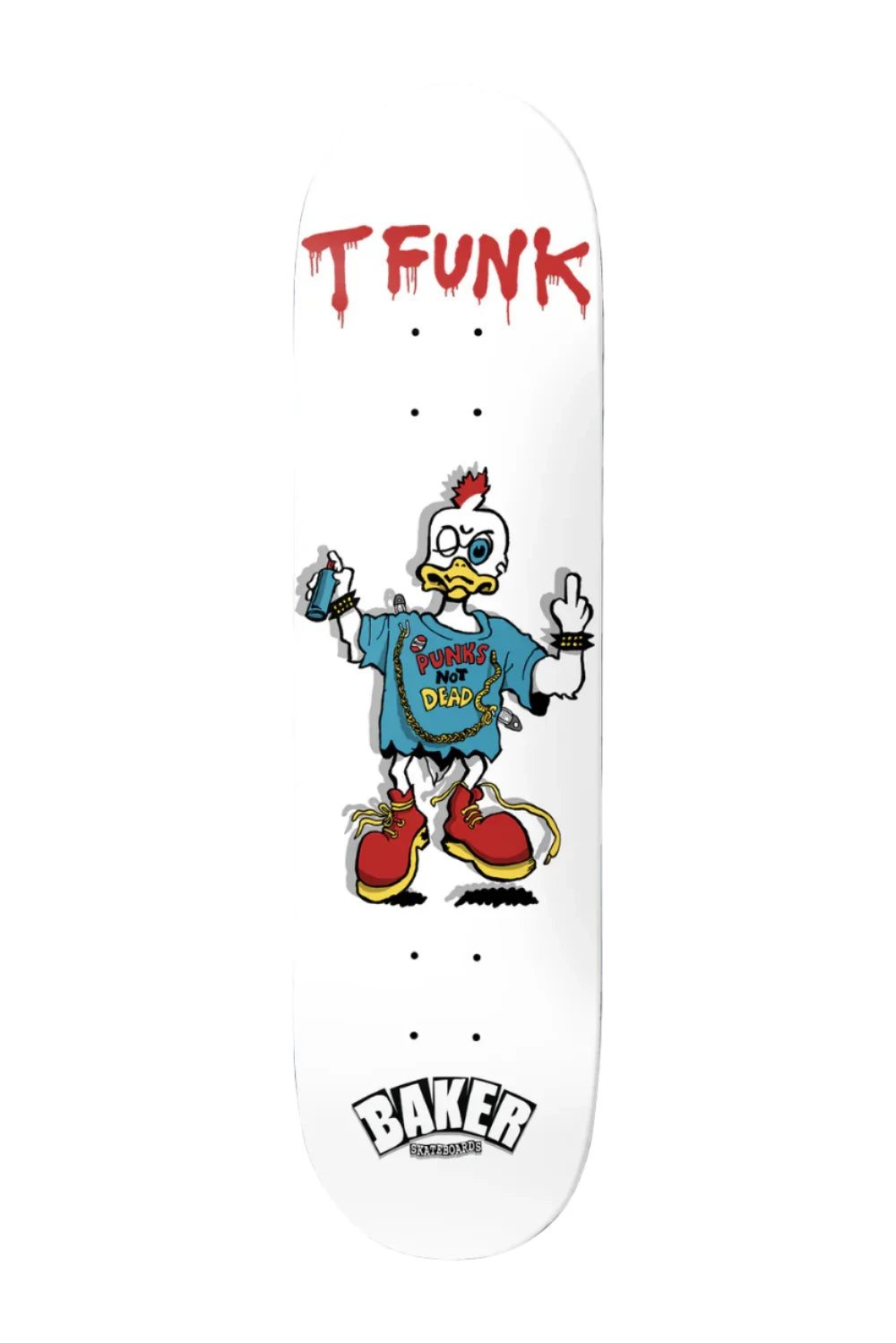 Skateboard Deck With High Friction Coating-Baker - TFunk Funk's Not Dead Deck (9.0")