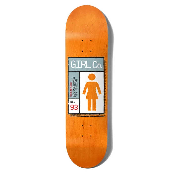 Skateboard Deck With Lightweight Design-Girl Mccrank Gridbox Twin Tail Deck - 8.25