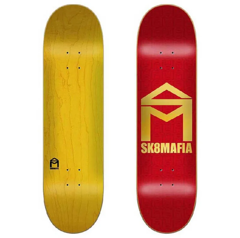 Skateboard Deck With Long-Lasting Performance-Sk8mafia Deck House Logo Premium Red 8.0