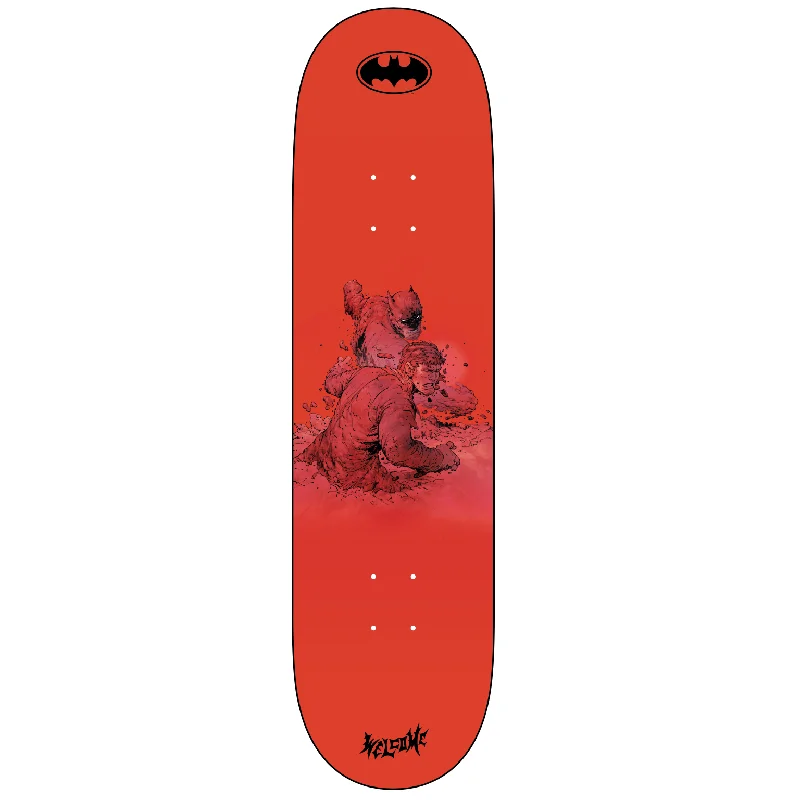 Skateboard Deck With Strongest Maple Layers-Welcome x Batman Knockout on Popsicle Red/Black Dip 8.25" Skateboard Deck