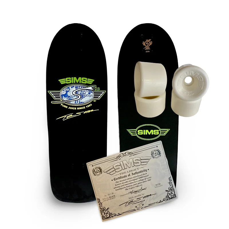 Skateboard Deck With High Concave-Sims Collectors’ Deck HAND-PAINTED (1 of 50) with CERTIFICATE of AUTHENTICITY