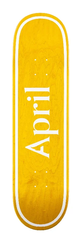 Skateboard Deck With Custom Engraving-April OG Logo Yellow Deck