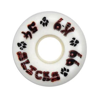 Skateboard Wheels With Special Edition Design-Dogtown K-9 Wheels Slicks 54mm 99a White