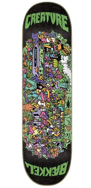 Skateboard Deck With Reinforced Nose And Tail-Creature Deck 8.6 Bar Crawl LG Pro