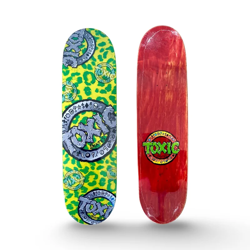 Skateboard Deck For Pro Competitions-Toxic Team Leopard Pop Deck