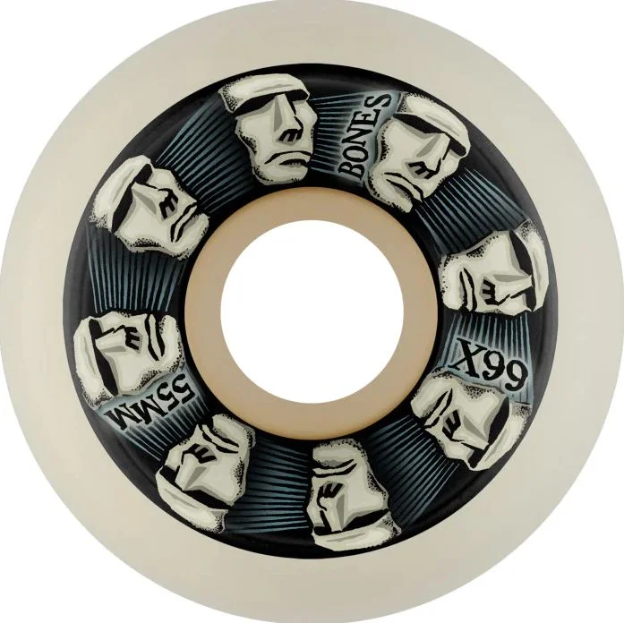 Skateboard Wheels For Street Skating-Bones Wheels X99 55mm V5 99a Head Rush