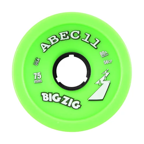 Skateboard Wheels For Park Skating-ABEC 11 Wheels Reflex BigZig 75mm 80a Green 4 Pack