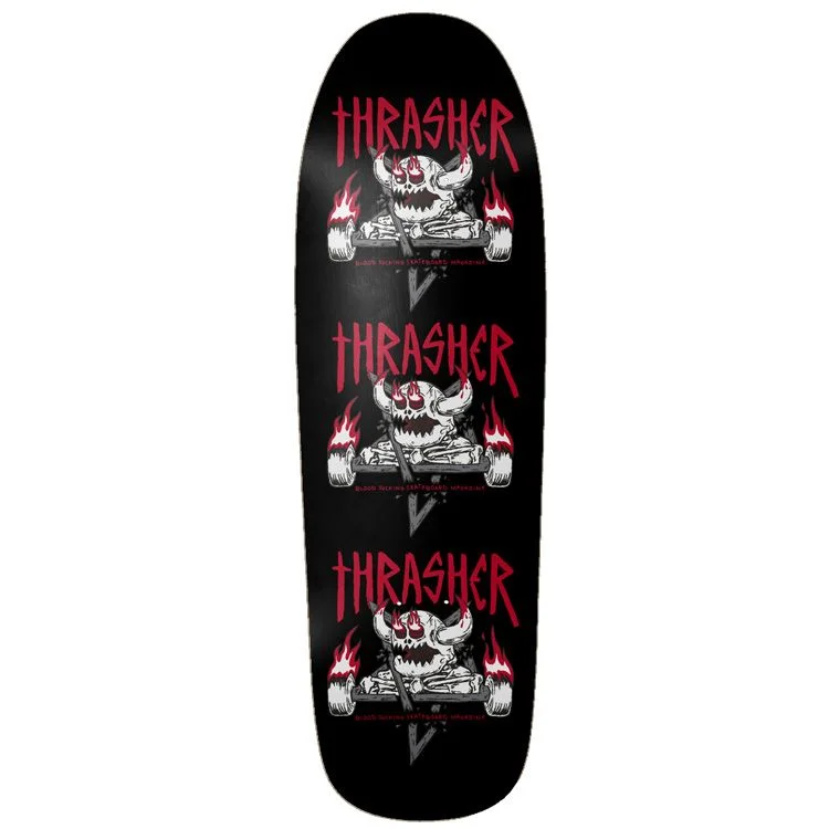 Skateboard Deck With Stronger Grip-Toy Machine - Toy Machine X Thrasher Monster-Gram Deck (9.5")