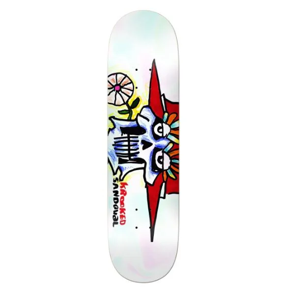 Skateboard Deck With Perfect Flick-Krooked Deck 8.5 Sandoval Muerte