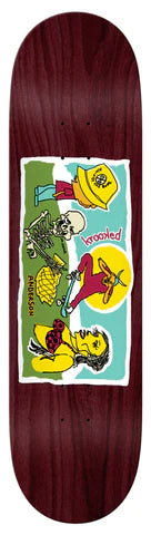 Skateboard Deck With Best-In-Class Grip-Krooked Manderson Bone - (8.38)