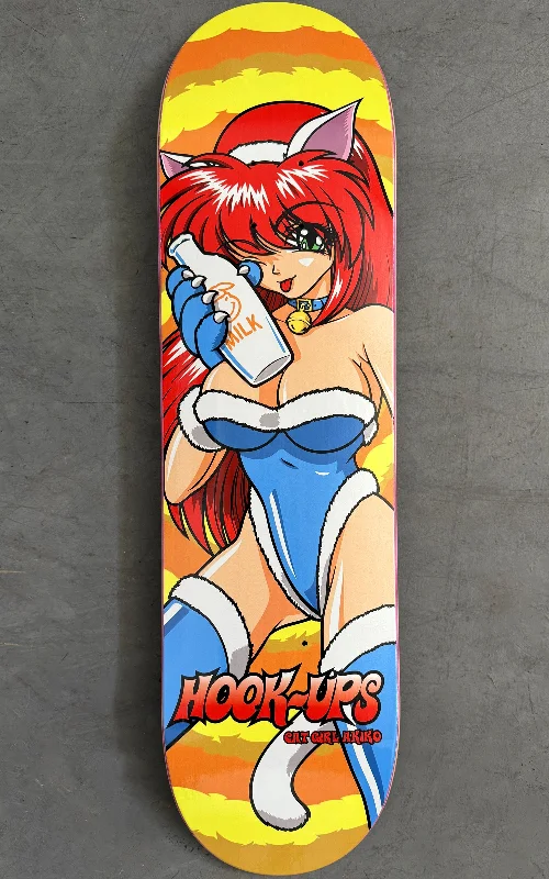 Skateboard Deck With Pre-Drilled Holes-OG Cat Girl Akiko - 8.25 X 32.25