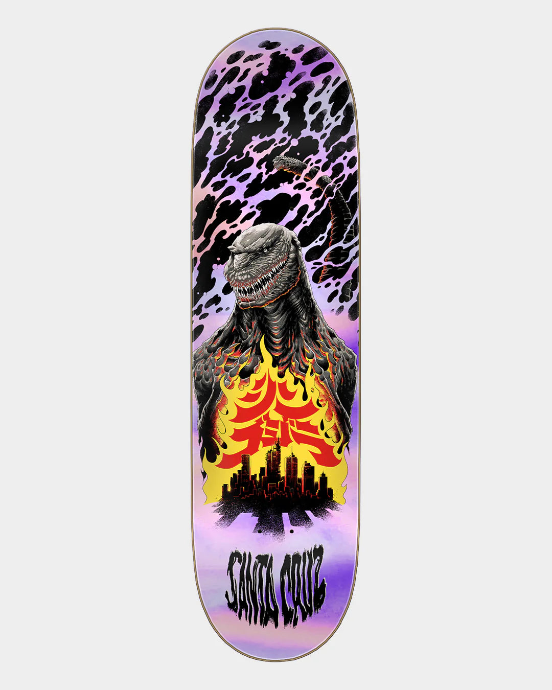 Skateboard Deck With Ergonomic Design-Godzilla Shin Knox Firepit 8.5in X 32.2in