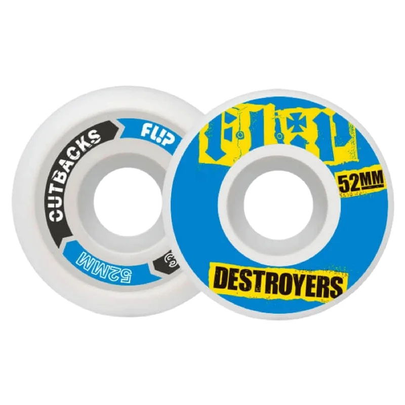 Skateboard Wheels With Soft Touch Feel-Flip Cutback 99a Skateboard Wheels - Blue - 52mm