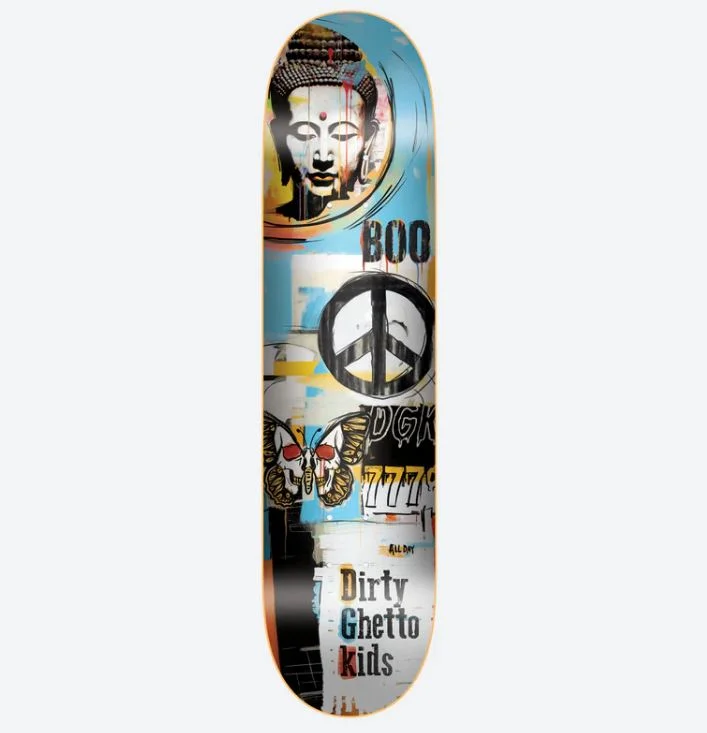 Skateboard Deck For Custom Board Builds-DGK Deck Piece of Mind Boo 8.25