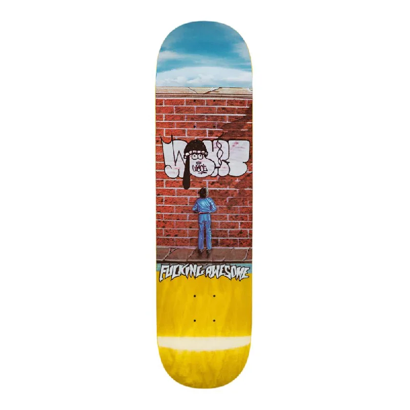 Skateboard Deck With Sustainable Materials-FUCKING AWESOME WANTO/DILL CRIME FACE DECK // 8.18"