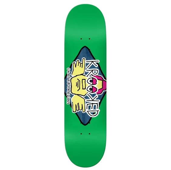 Skateboard Deck With Seamless Construction-Krooked Deck Team Arketype 8.06