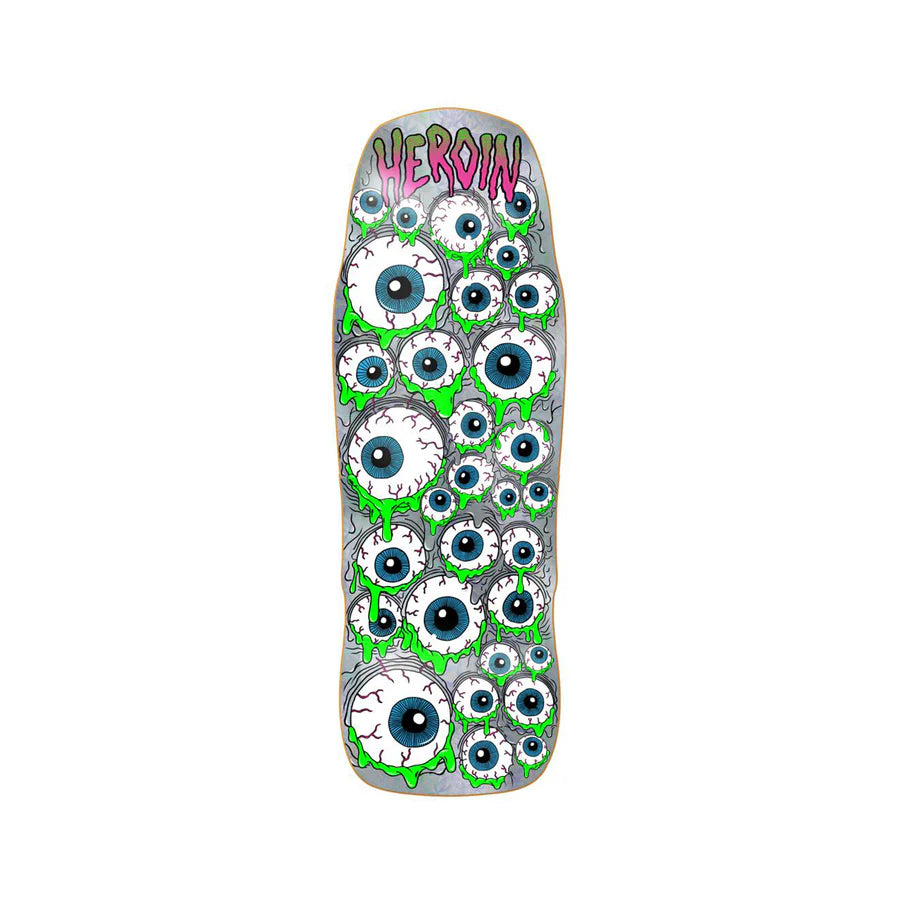 Skateboard Deck With Extra Grip Enhancement-Heroin Holo Mutant Eyeballer - 10.25