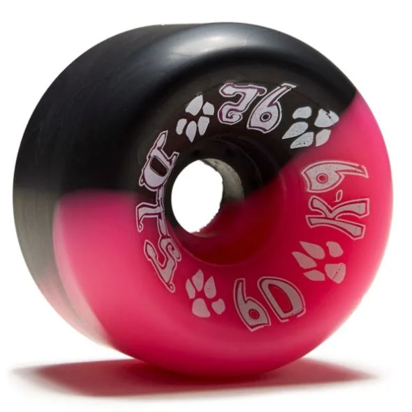 Skateboard Wheels For Freestyle-Dogtown Wheels 60mm 92a Black/Pink