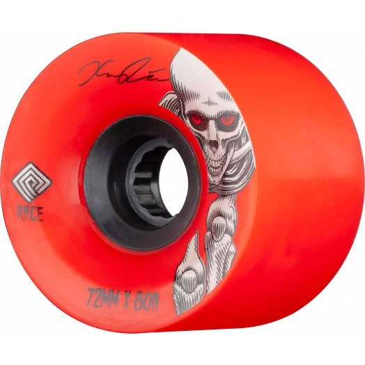 Skateboard Wheels With Anti-Flat Spot Formula-Powell Peralta Wheels Kevin Reimer 72mm 80a Red/Black