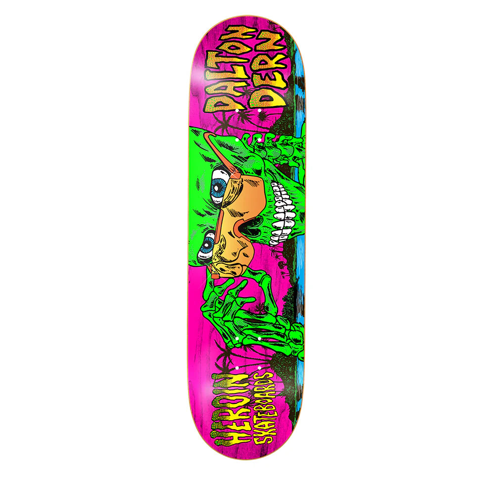 Skateboard Deck With Extra Flex-Heroin - Dalton Dern Skeleton Deck (8.5")