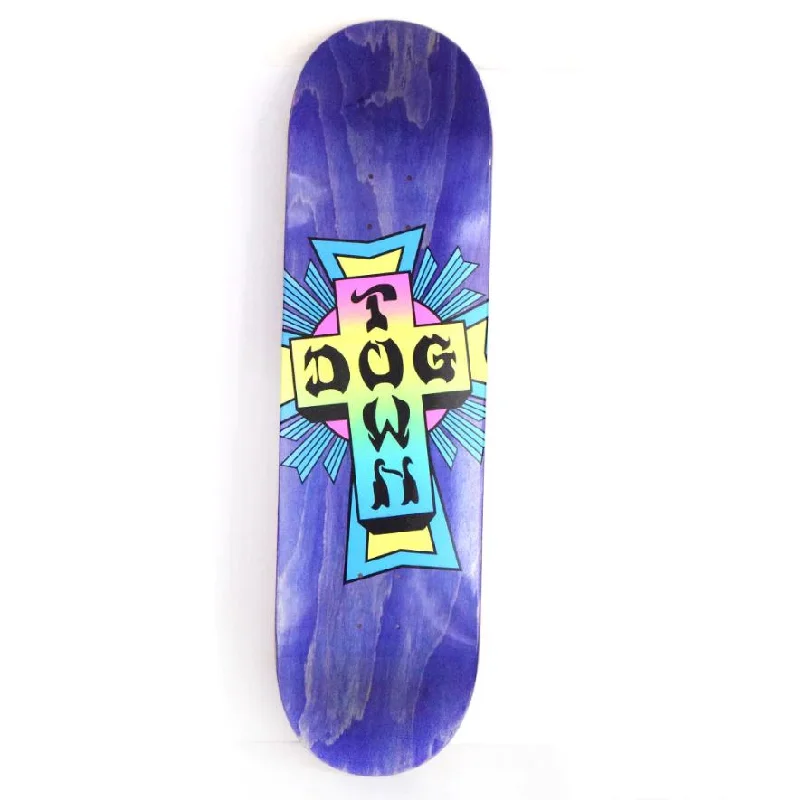 Skateboard Deck For Expert-Level Skaters-Dogtown Deck 8.25 Cross Logo Neon