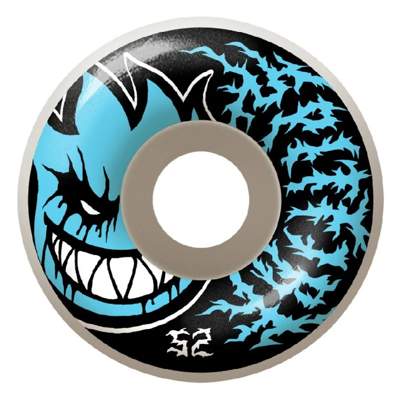 Skateboard Wheels For Maximum Precision-Spitfire Wheels 52mm 99a Deathmask White/Blue