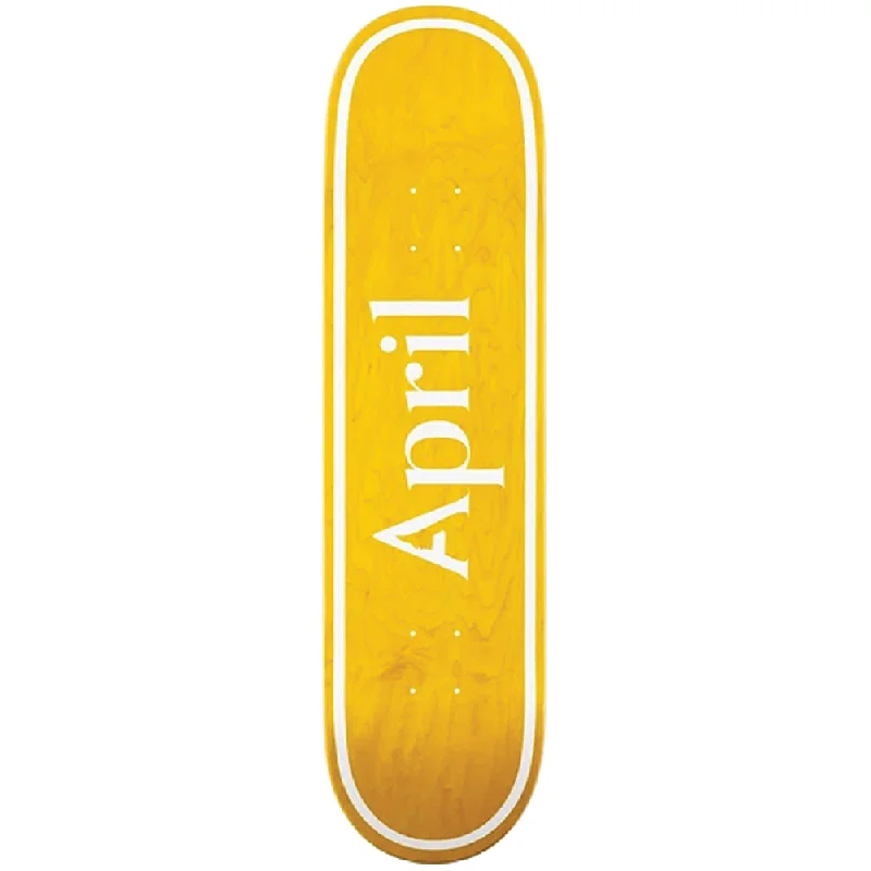 Skateboard Deck For Reliable Performance-April Yellow OG Logo Deck 8.38