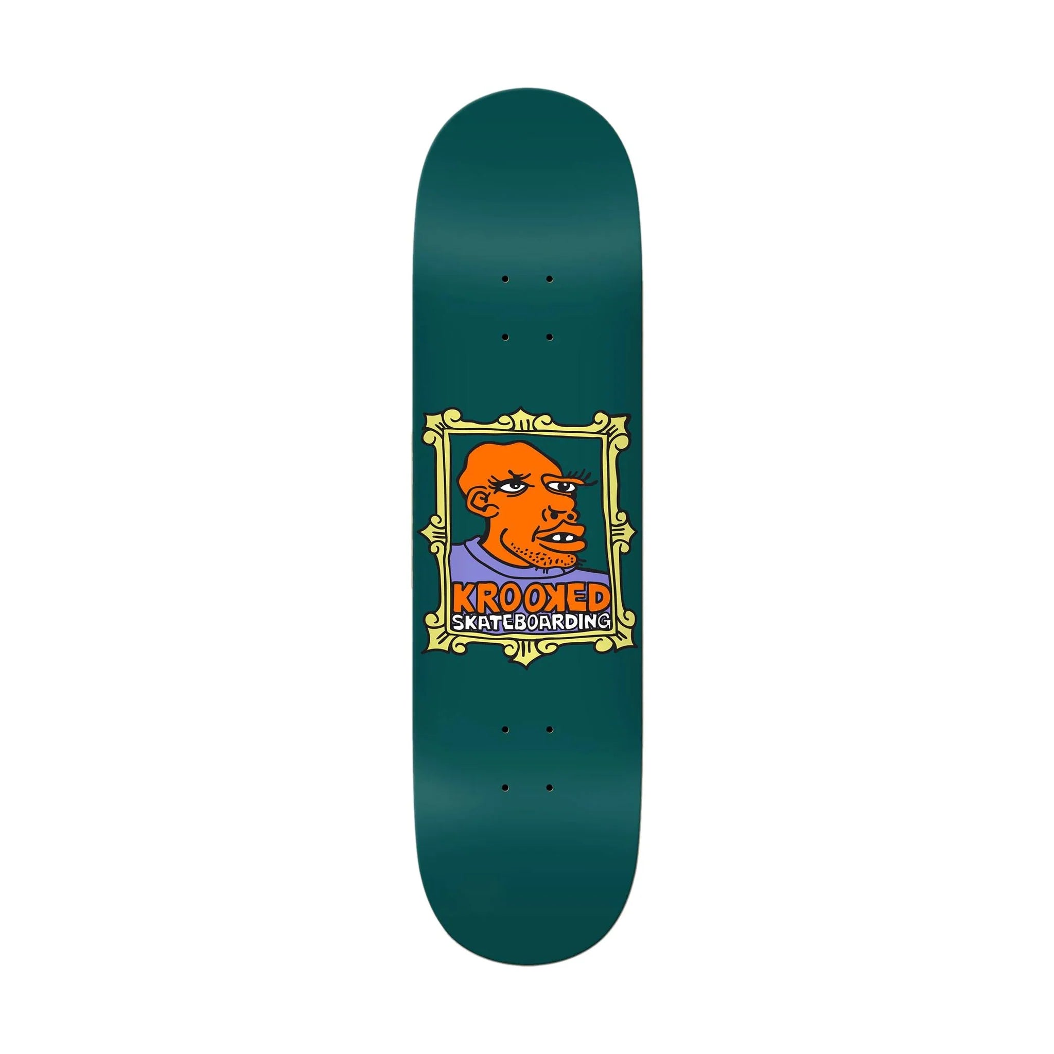 Skateboard Deck With Artistic Designs-Krooked Frame Face Deck - 8.12