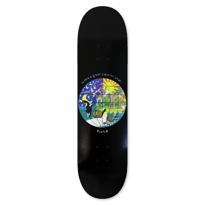 Skateboard Deck With Unique Designs-Skateboard Cafe Great Place Deck - Black