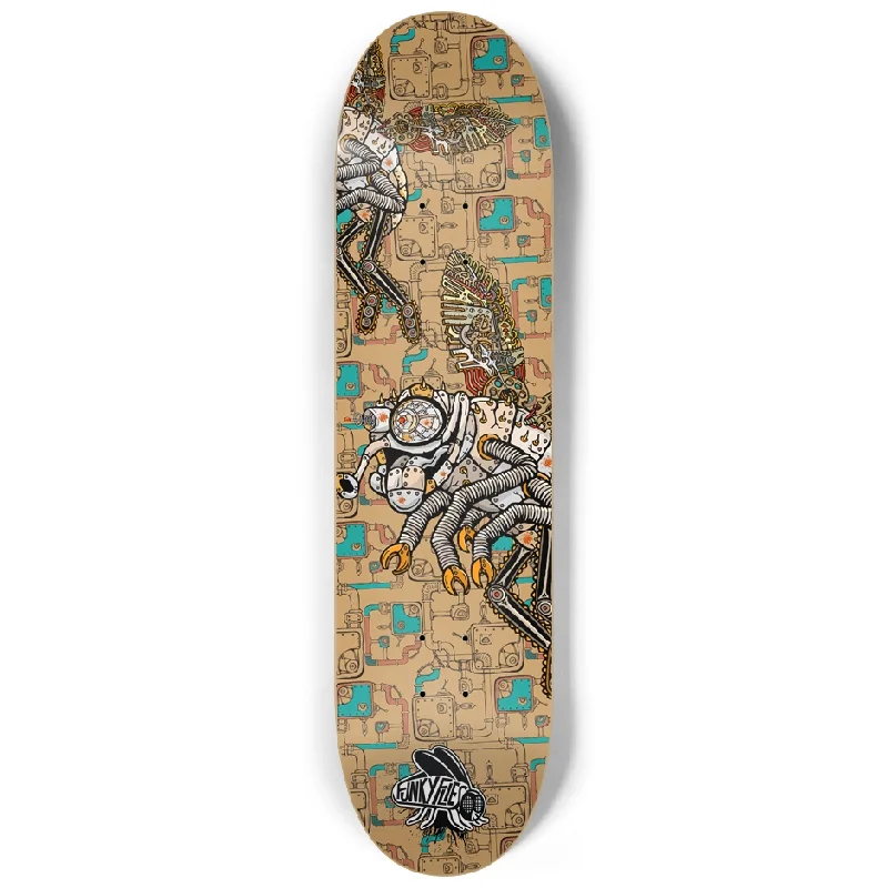 Skateboard Deck With Bamboo Construction-8.25 Steam Punk Bot Fly Custom Skateboard