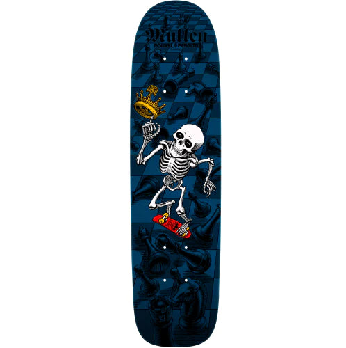 Skateboard Deck With Popsicle Shape-Powell Peralta Bones Brigade Series 15 Rodney Mullen Blue Deck-( 7.40" x 27.68")