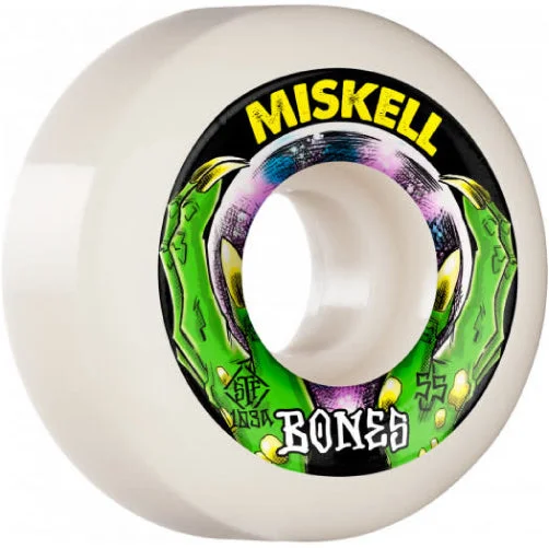 Skateboard Wheels With Heat-Treated Surface-Bones STF Miskell Power V5 Sidecut Wheels 55MM 103A