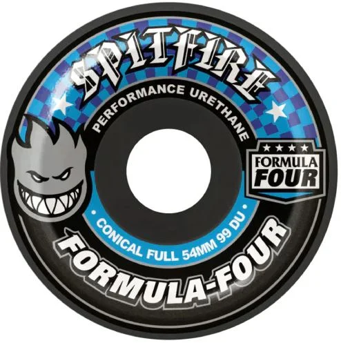 Skateboard Wheels With Best Control-Spitfire Wheels 54mm Conical Full Dark Grey 99a Formula4