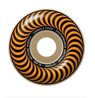 Skateboard Wheels With Maximum Rolling Efficiency-Spitfire Wheels 53mm Natural Orange 97a FF