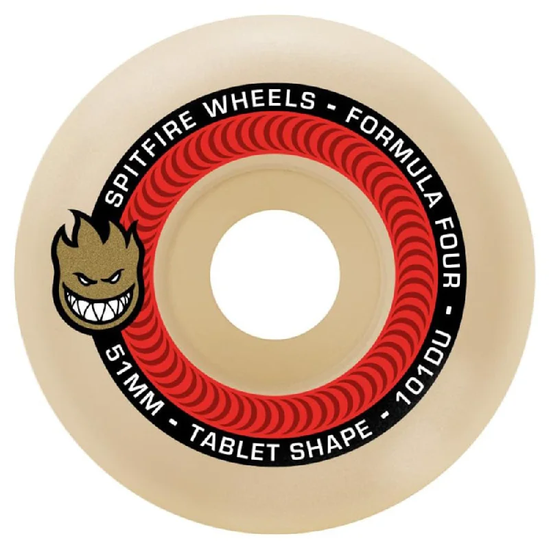 Skateboard Wheels With Extra Long Lifespan-Spitfire Formula4 Tablets Natural 101D - Skateboard Wheels