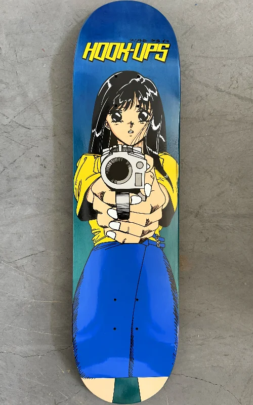 Skateboard Deck With Limited Edition Design-1 of 1 SIGNED Barrel of a Gun - 8 X 31.75 HAND PAINTED ANODIZED BLUE/GREEN