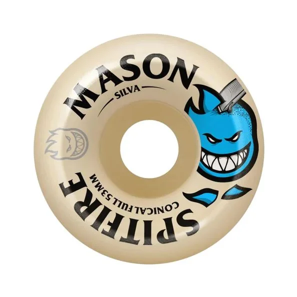 Skateboard Wheels With Extra Responsive Design-Spitfire Wheels 53mm Conical 99a Mason Burn Squad