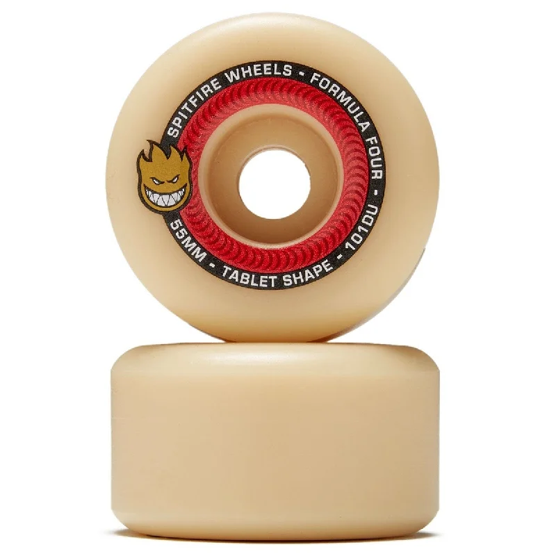 Skateboard Wheels With Premium Coating-Spitfire Formula Four Tablet Wheels (101D) - 55mm