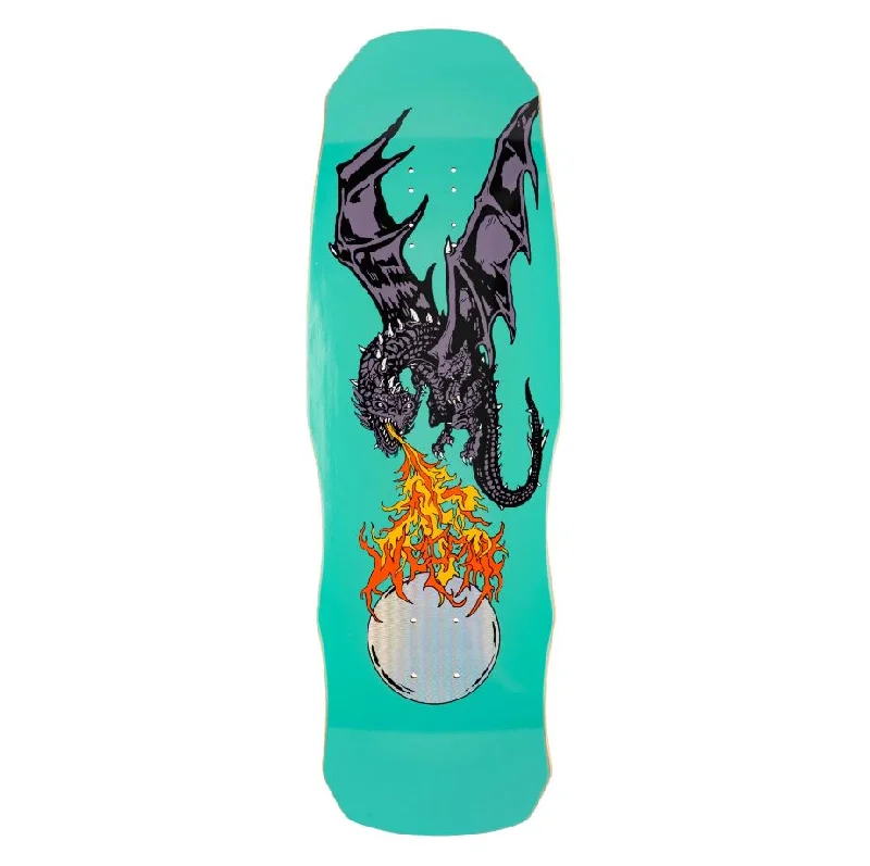 Skateboard Deck For Smooth Slides-Welcome Deck Fire Breather Dark Lord Teal 9.75