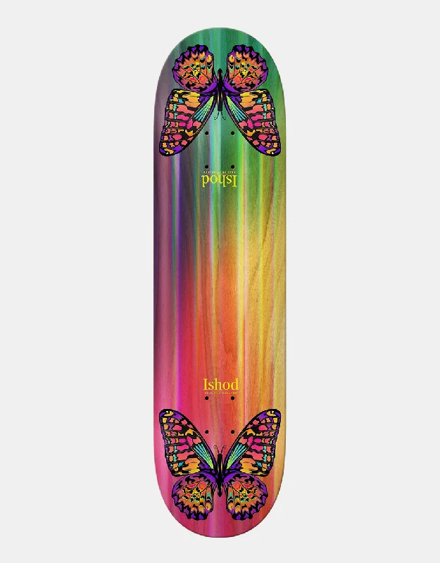 Skateboard Deck With Double Kicktail-Real Ishod Rainbow Monarch Easy Rider 'TWIN TAIL' Skateboard Deck - 8.3"