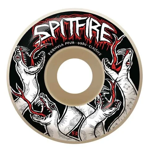 Skateboard Wheels With Long-Lasting Durability-Spitfire Wheels 53mm Venom F4 Classic 99a