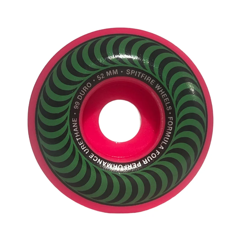 Skateboard Wheels With High Speed-Spitfire Wheels 52mm Formula4 99a Pink/Green