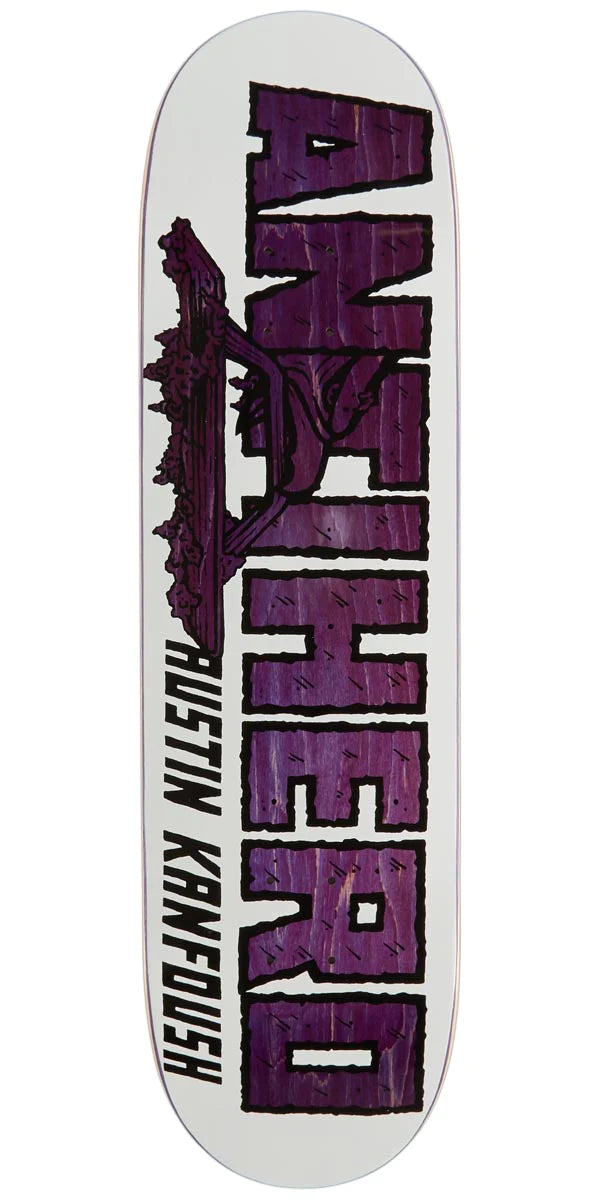 Skateboard Deck With Fade-Resistant Print-Antihero Kanfoush custom White Deck - 8.5