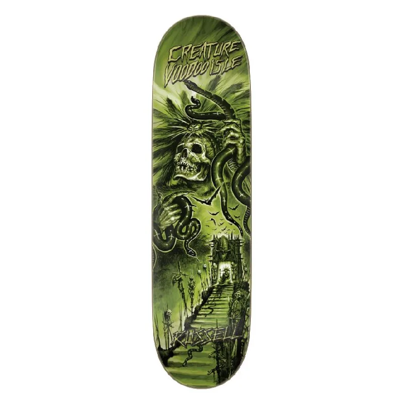 Skateboard Deck With Extra Strength-Creature Deck 8.53 Russel Voodoo Isle 2 VX Everslick