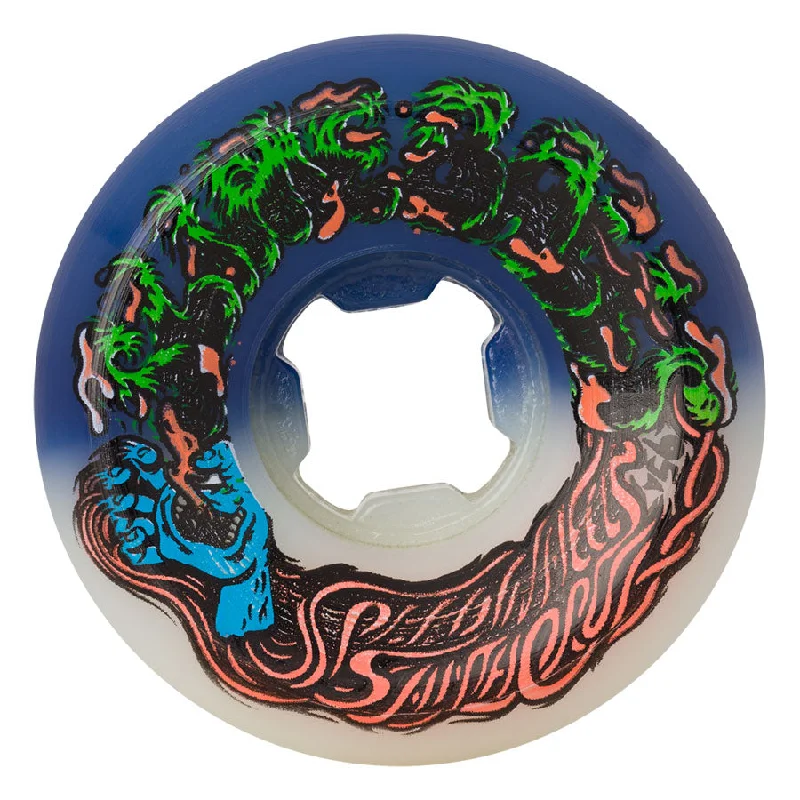 Skateboard Wheels For Best Skating Sessions-Slime Ball Wheels 53mm Hairballs 50-50 White blue 95A