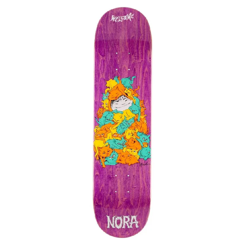 Skateboard Deck For Freestyle Riders-Welcome Deck Purr Pile 7.75 Purple Stain