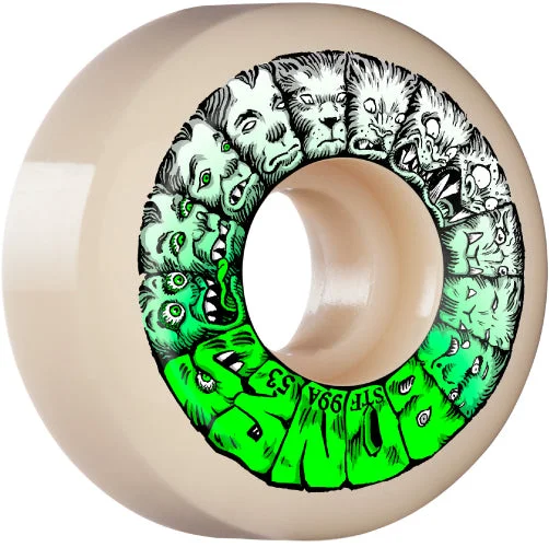 Skateboard Wheels With Pro-Approved Durability-Bones STF V5 Sidecut Weird Wolf Wheels 53MM 99A