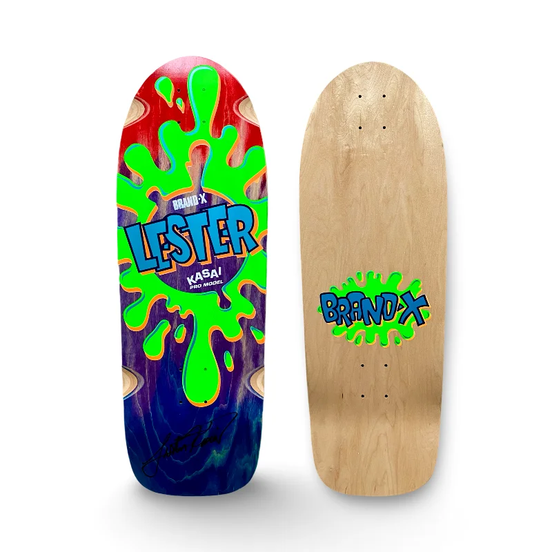 Skateboard Deck With Personalized Touch-Lester Kasai 10”x30” HAND-PAINTED Limited Edition Deck (1 of 10)